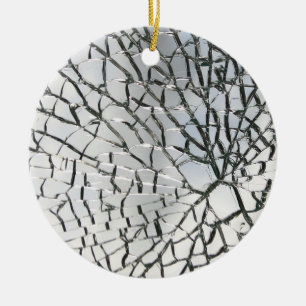 Shattered glass texture ceramic ornament