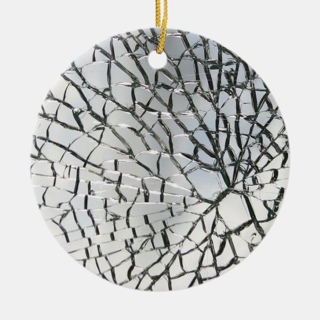Shattered glass texture ceramic ornament (Front)