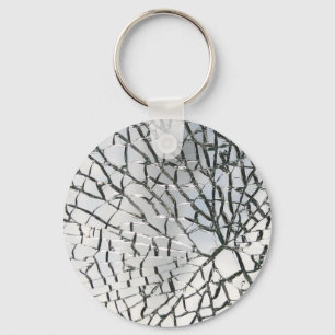 Shattered glass texture key ring