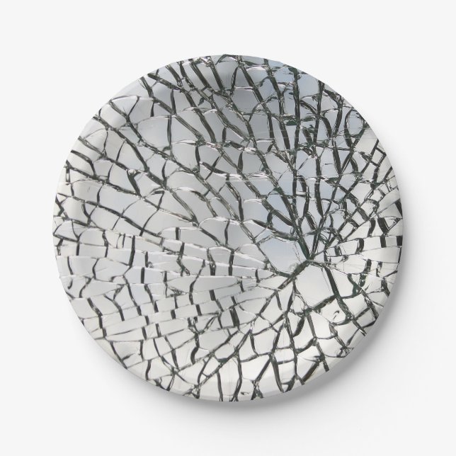 Shattered glass texture paper plate (Front)