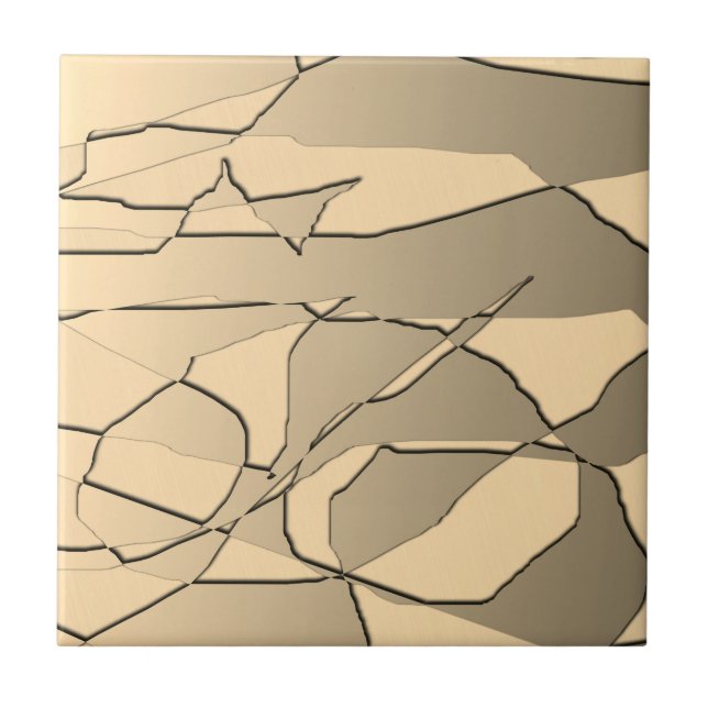 Shattered Gold Ceramic Tile (Front)