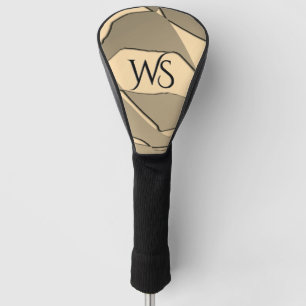 Shattered Gold Personal Initials Golf Head Cover