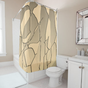 Shattered Gold Shower Curtain