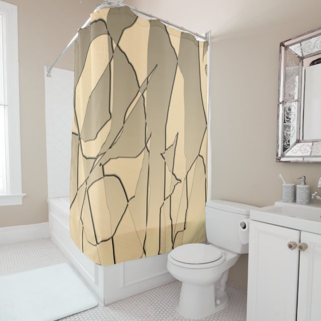 Shattered Gold Shower Curtain (In Situ)