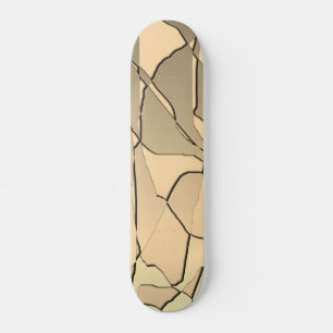 Shattered Gold Skateboard