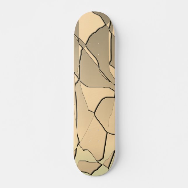 Shattered Gold Skateboard (Front)