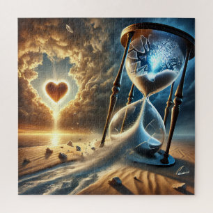 Shattered Hourglass: A Surreal Puzzle of Time and