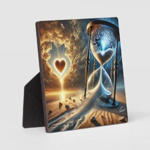 Shattered Hourglass: A Symbol of Enduring Faith Plaque