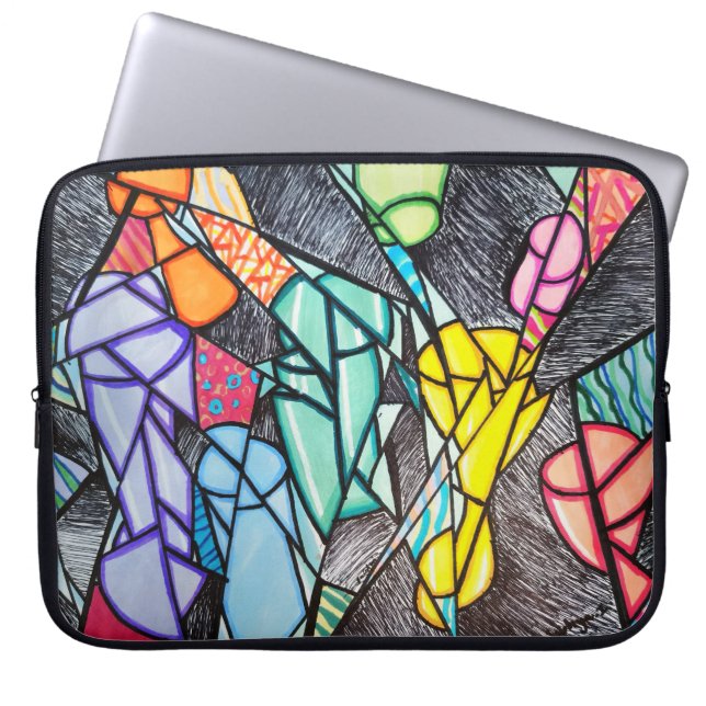 Shattered Light: Inspired Abstract Laptop Sleeve (Front)