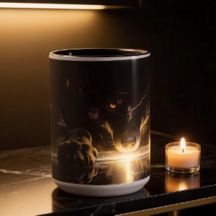 Shattered Lightning Wolf Mystical Dark Fantasy Mug