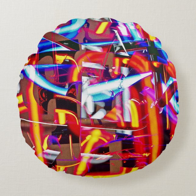shattered lights round cushion (Front)