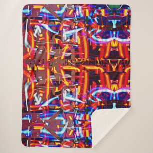 shattered lights sherpa blanket