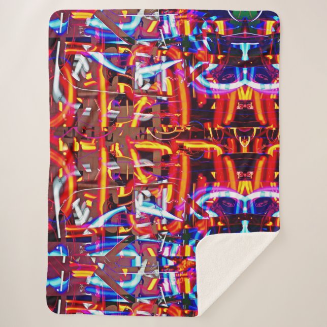 shattered lights sherpa blanket (Front)