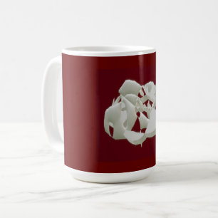 Shattered marble abstract modern art white plum    coffee mug