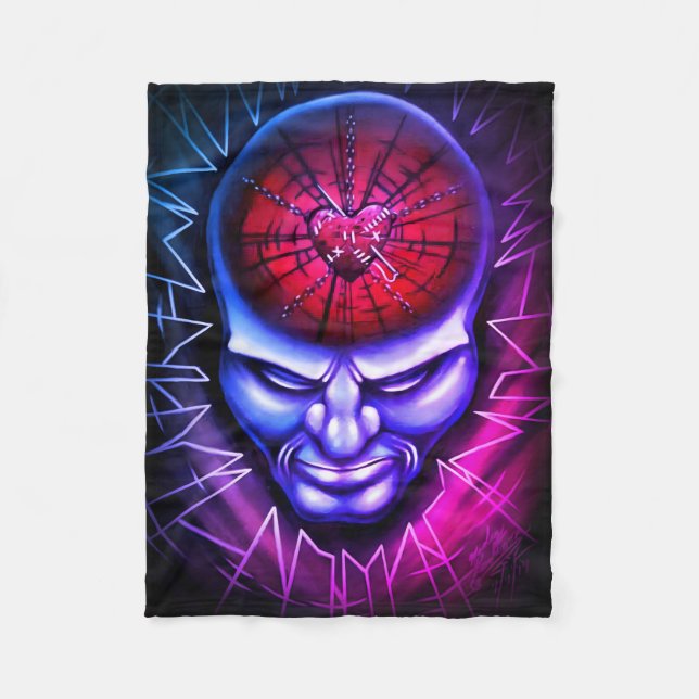 “Shattered Mind” Fleece Blanket (Front)