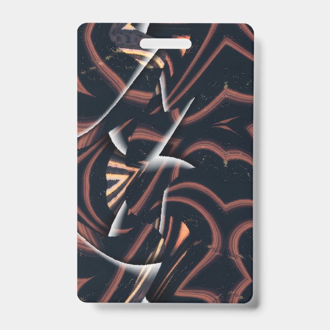 Shattered Puzzle Pattern Badge ID Badge (Front)
