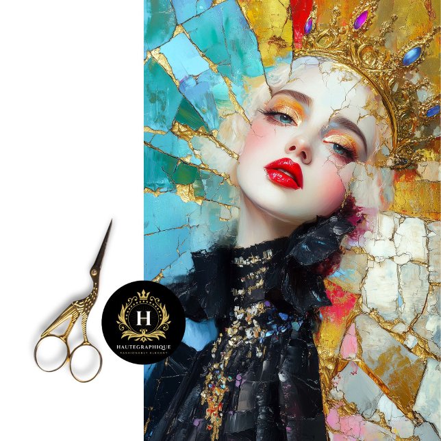 Shattered Queen Abstract Art Womens History Month Tissue Paper (Creator Uploaded)