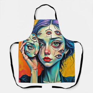 Shattered Self Reflection Art Apron