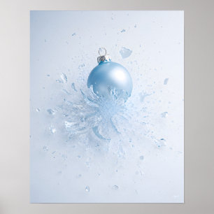 Shattering Ornament 60 Degree Top-Down Burst Poster