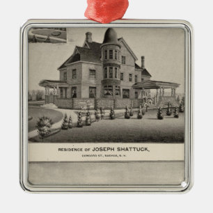 Shattuck residence, McLane Mills Metal Ornament