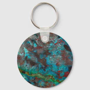 Shattuckite Key Ring