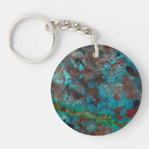 Shattuckite Key Ring