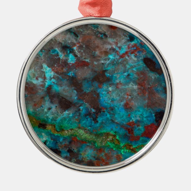 Shattuckite Metal Ornament (Front)