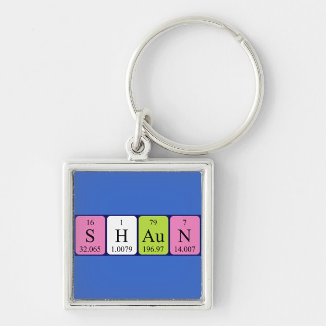 Shaun periodic table name keyring (Front)