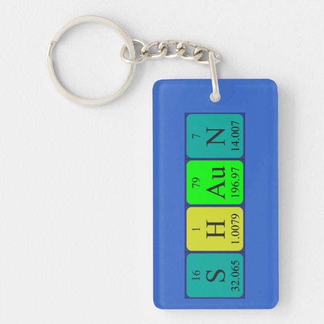 Shaun periodic table name keyring (Front)