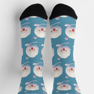 Shaved Ice Pup – Summer Bichon Pattern Socks