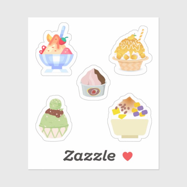 Shaved Ice Stickers (Sheet)