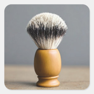 Shaving Brush Square Sticker
