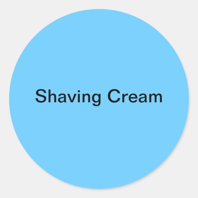 Shaving Cream Labels/ Classic Round Sticker (Front)