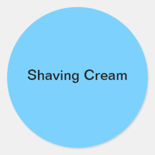 Shaving Cream Labels/ Classic Round Sticker