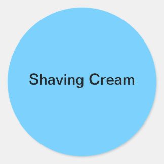 Shaving Cream Labels/ Classic Round Sticker