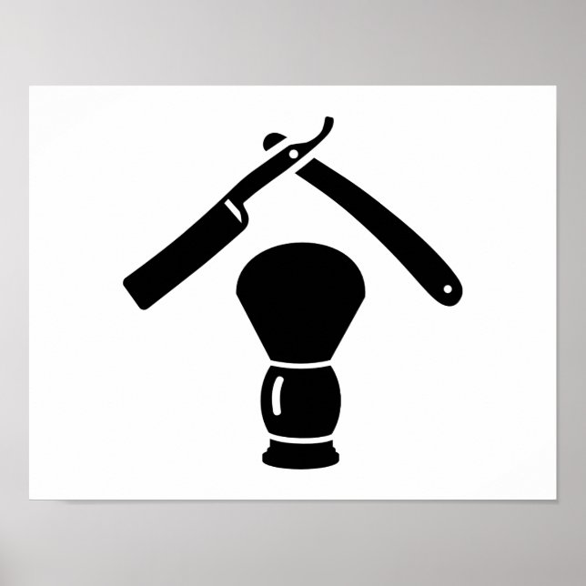 Shaving razor brush poster (Front)