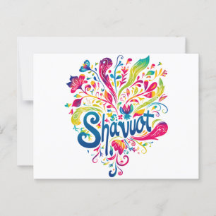 Shavuot - Colorful Shavuot Celebration Postcard