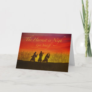 Shavuot Harvest is Nigh Gut Yontiff Wheat Field Card