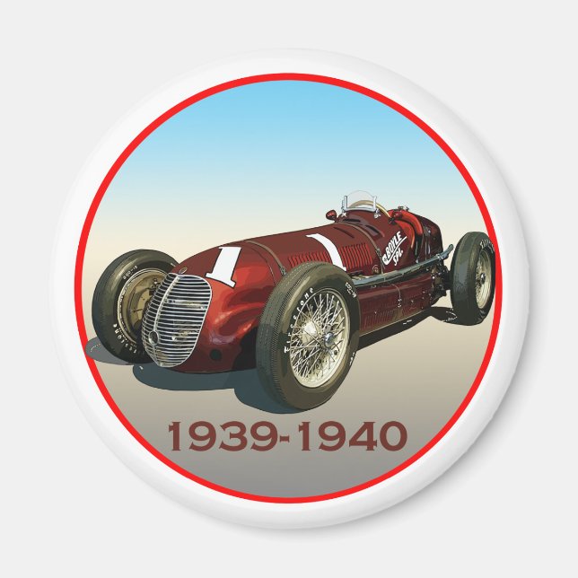 Shaw Maserati 8CTF Indy Car Magnet (Front)
