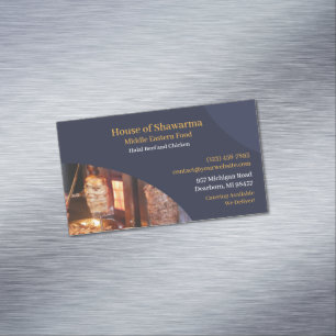 Shawarma Middle Eastern Magnetic Business Card