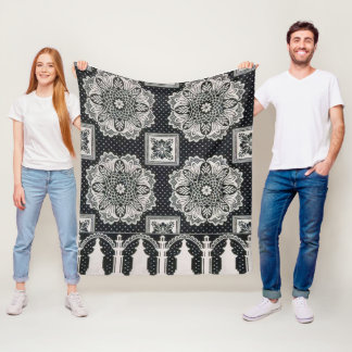 Shawl Flower Print Sherpa Blanket