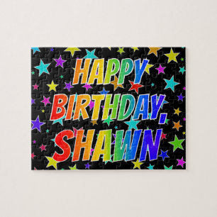 "SHAWN" First Name, Fun "HAPPY BIRTHDAY" Jigsaw Puzzle