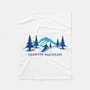 Shawnee mountain pennsylvania ski resort skiing fleece blanket