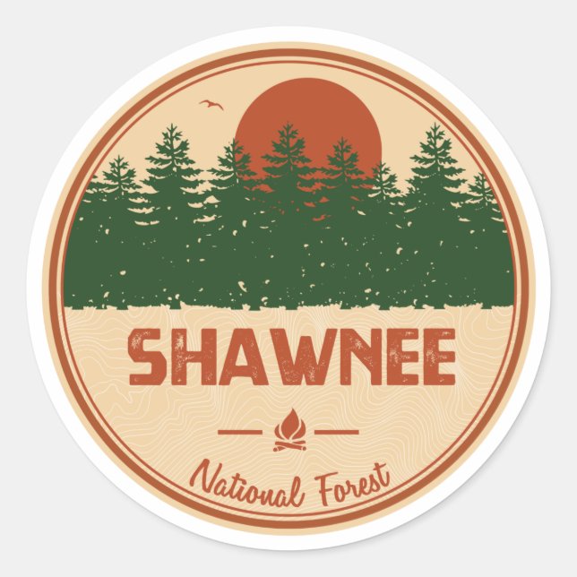 Shawnee National Forest Classic Round Sticker (Front)