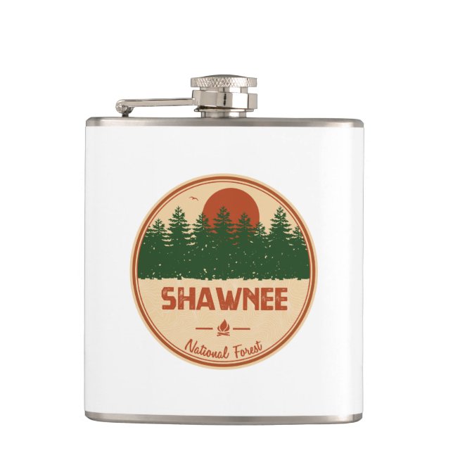 Shawnee National Forest Hip Flask (Front)