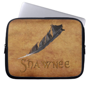 SHAWNEE Native American Feather Laptop Sleeve