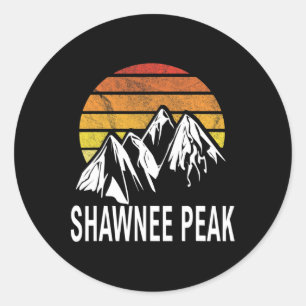 Shawnee Peak Bridgton Maine Ne Ski Resort Snowboar Classic Round Sticker