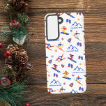 Shawnee Peak Poconos Maine Ski Snowboard Pattern Samsung Galaxy Case<br><div class="desc">A funny winter skiing seamless pattern for the ski resort Shawnee Mountain or Pleasant Mountain in Bridgton,  Poconos Mountains,  Maine,  United States,  North America.  Perfect gift idea for winter sports lovers: ski,  snowboard,  freestyle,  ski jump,  cross-country skiing.</div>
