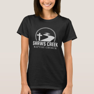 Shaws Creek White Large Log Dark Womens T-Shirt