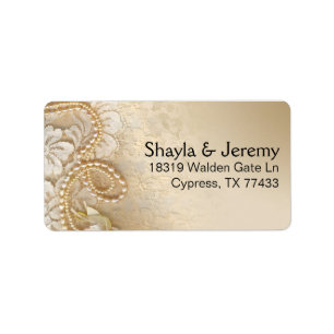 Shayla Pearls and Lace Mailing   eggshell Label